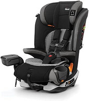 chicco 智高 MyFit Zip Air 2合1線束 + 增高汽車安全座椅，嬰兒和大孩子可用，5點式安全帶，皮帶定位增高器，