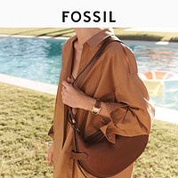 FOSSIL 化石女包2023新款真皮简约百搭气质复古小众半月单肩腋下包