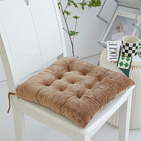 秋冬季纯色加厚水晶绒坐垫办公室椅子沙发垫子