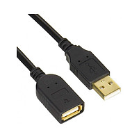 BUFFALO 巴法络 USB 2.0延长数据线碳元素挤压3m黑色