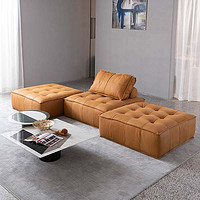 sofa 沙发 极简沙发意式轻奢头层牛皮真皮沙发客厅大小户型皮埃蒙特方块
