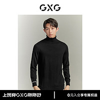 GXG男装 基础高领可机洗羊毛毛衣打底线衫年冬季 黑色 175/L