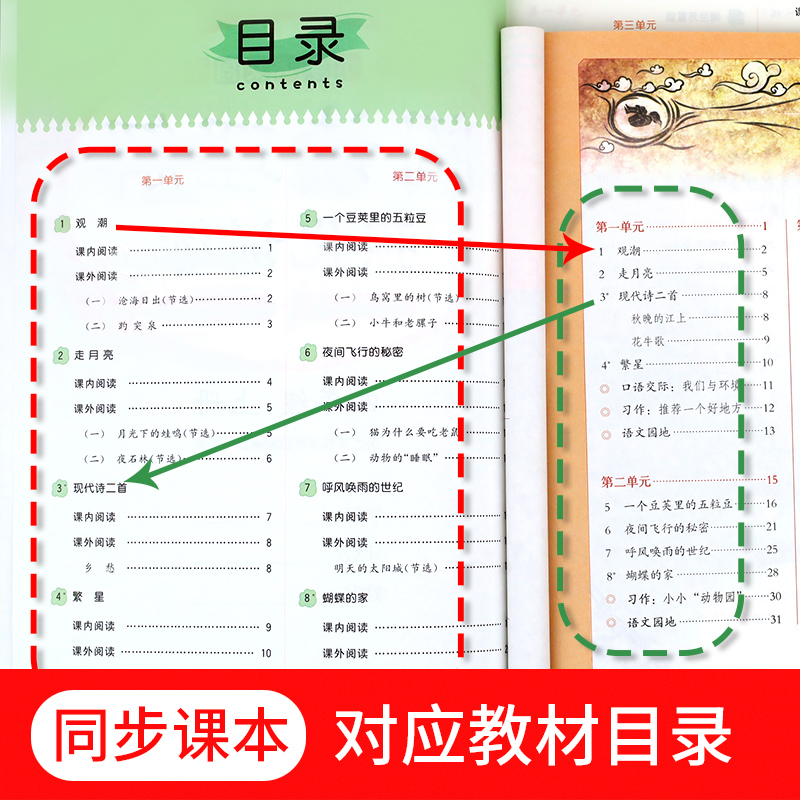 2023版【课内阅读+课外阅读】四年级上册阅读理解专项训练书强化同步练习册人教部版小学语文4上学期班级阅读课每天一练课堂笔记