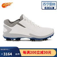 ecco 愛步 高爾夫球鞋BIOM G3 CLEATED GOLF時尚舒適 耐磨穩定 防水男士防滑釘高爾夫鞋 白色 45碼