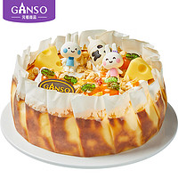Ganso 元祖食品 元祖（GANSO）6号软芯嫩芝士600g 慕斯蛋糕蛋糕同城配送当日达女友