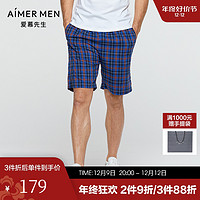 AIMER MEN 爱慕先生 Aimer 爱慕 先生20SS年轻格纹家居短袖短裤NS42D831