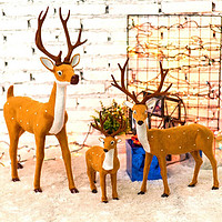 可爱布丁圣诞节装饰品高档麋鹿圣诞树装饰品驯鹿摆件圣诞鹿仿真鹿场地布置