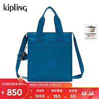 kipling 凯普林 男女款轻便帆布2024春季竖托特包斜挎包INARA系列 L-叛蓝色