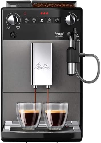 美乐家 Melitta 全自动咖啡机 Avanza 系列 600 艺术品号 6767843，不锈钢，1450 W，1.5 升，神秘钛金