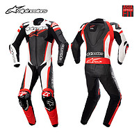 Alpinestars GP IGNITION  a星摩托车连体皮衣赛道机车比赛防摔骑行服 黑白亮红色 XL