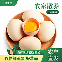 荊品名門 雞蛋 正宗農家生鮮散養土雞蛋鮮雞蛋 6枚裝*2盒