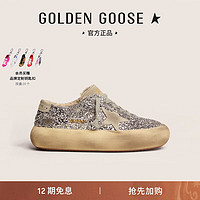 GOLDEN GOOSE 女鞋 Space-Star 23年秋冬新款脏脏鞋银色亮片毛绒厚底休闲鞋 银色 39码245mm