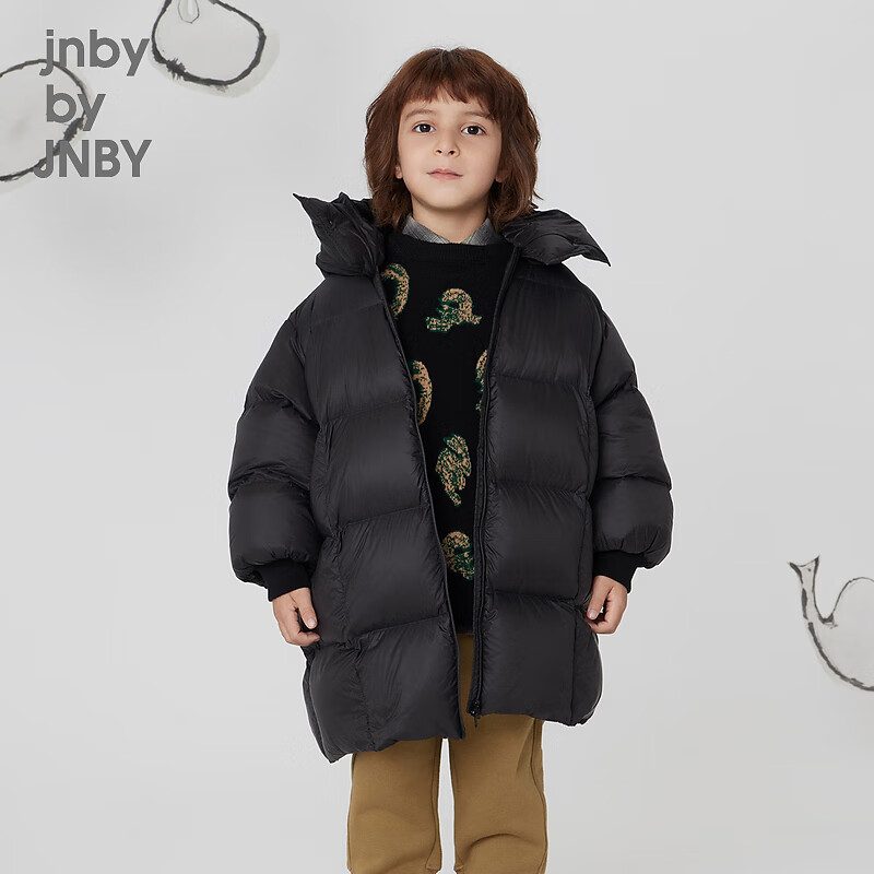 jnby by JNBY江南布衣童装23冬羽绒服长款男女童1NAC10990 001本黑 150cm