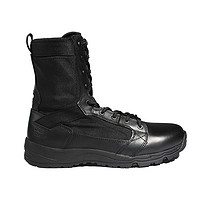 君洛克 飛魚超輕作戰靴男女夏季輕便透氣高幫黑色作訓陸戰鞋戰術靴 黑色透氣 43