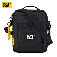 CAT 卡特彼勒 卡特单肩包潮斜挎包时尚11英寸iPad小包战术记者包竖版黑色 84036