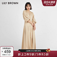 Lily Brown 2021早春新品 V领泡泡袖斑马纹连衣裙LWFO211011