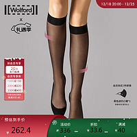 Wolford 沃尔福特Pure30D柔软舒适弹性正装及膝小腿袜31248 7005 黑色 L