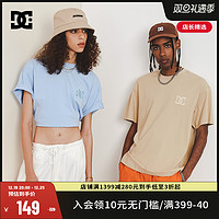 DC SHOES DCSHOES 23夏季新款刺绣LOGO上衣简约合身圆领情侣短袖T恤