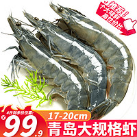 XYXT 虾有虾途 新鲜国产青岛大白虾 17-20厘米 4斤 超大号虾