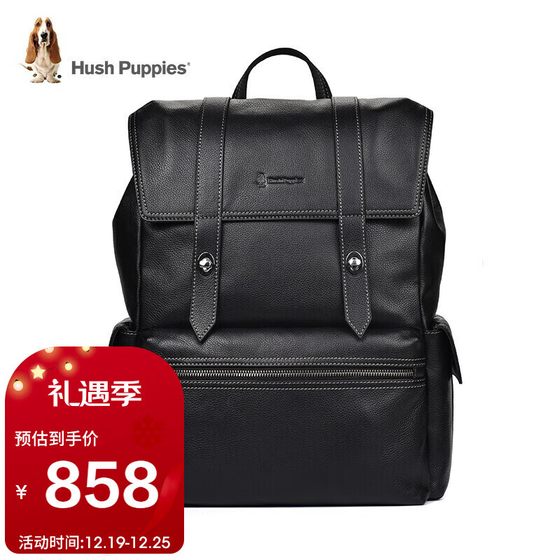 暇步士（Hush Puppies）双肩包男士真皮时尚潮流百搭大容量电脑包HA-2111610W-5720