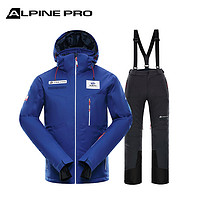 ALPINE PRO 阿尔派妮 冬季户外高端保暖防寒服防风防雨百搭单板滑雪服男套装