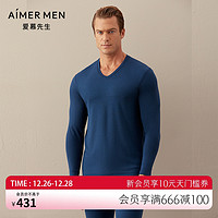 AIMER MEN 爱慕先生 暖尚系列 男士秋衣 NS72C941 深灰 175