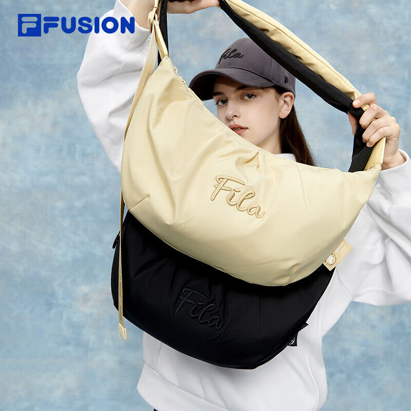 FILA 斐乐 FUSION斐乐潮牌女包挎包时尚饺子包单肩斜挎包男