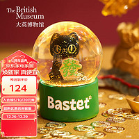 大英博物馆 桌面摆件盖亚·安德森猫巴斯特萌猫发财灯光水晶球新年 萌猫发财灯光水晶球摆件
