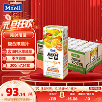 MAEIL 每日 素諾兒童果汁進口飲料含十種果蔬 適合1歲及以上 黃色200ml*24盒