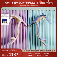 STUART WEITZMAN SW NUNAKEDSTRAIGHT SQUARE 夏季方头细跟一字带凉鞋