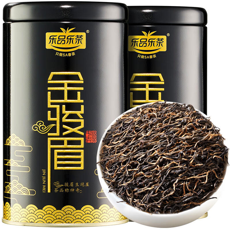 乐品乐茶 金骏眉红茶 特级新茶正宗武夷山特级蜜香型茶叶自己喝125g