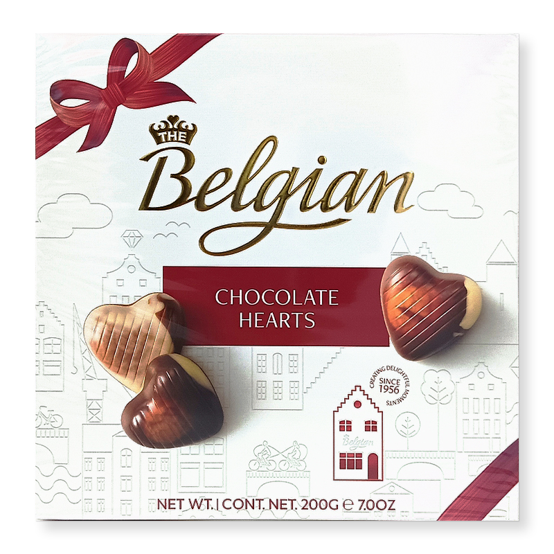 快递Belgian白丽人比利时心形巧克力礼盒
