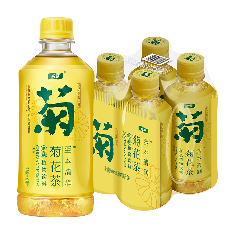 C'estbon 怡宝 官方旗舰店 怡宝至本清润菊花茶茶饮料450ml*4瓶膜包