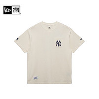 NEW ERA纽亦华2024新年CNY龙年MLB短袖T恤NY刺绣百搭潮流 14112263-象牙白色 L