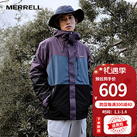 迈乐（Merrell）男女户外冲锋衣三合一保暖御寒可拆卸2件套防风徒步登山外套山系 MC2249020-PP75深紫(男款) L