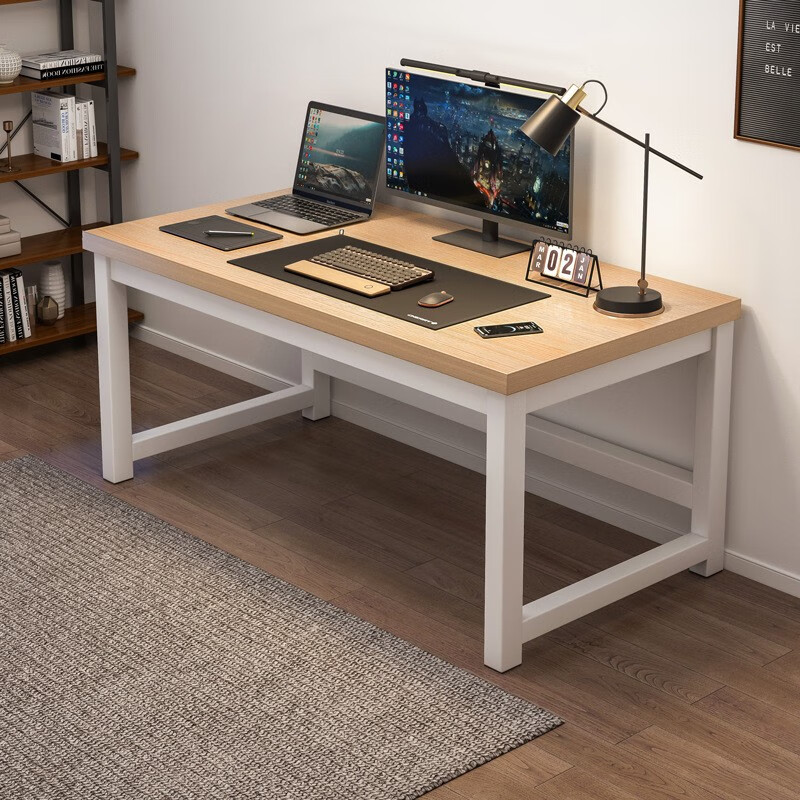 SHICY 实采 书桌家用办公简约现代电脑桌台式桌子卧室学习长条桌