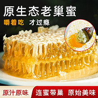 ONECO 王巢 蜂巢蜜 成熟蜜 天然土蜂蜜 可以嚼着吃的新巢蜜    500克