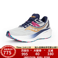 saucony 索康尼 索康尼勝利20跑步鞋減震運動鞋輕便跑鞋女 10759 GRY-灰金 6