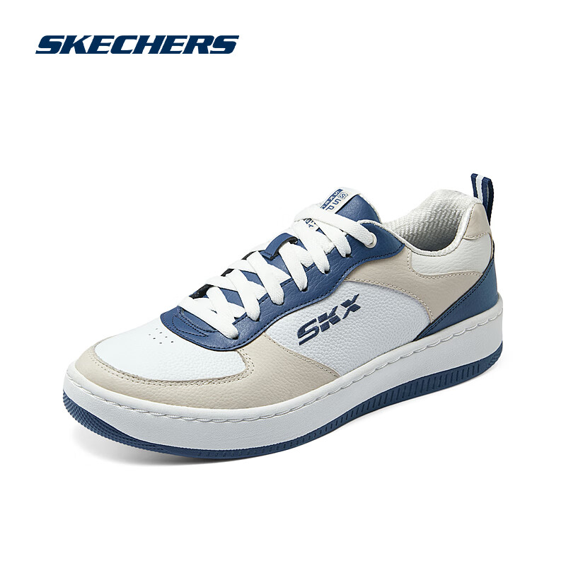 Skechers斯凯奇潮百搭小白鞋男士板鞋237188  白色/海军蓝/OWNV 39.5