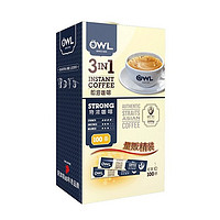 OWL 猫头鹰 咖啡马来西亚进口三合一即溶速溶咖啡礼盒装特浓原味 特浓礼盒装 20g*100条
