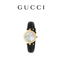 GUCCI古驰Diamantissima系列女士皮革表带手表腕表27毫米 黑色 均码
