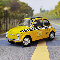 Solido 1: 18菲亚特出租车Fiat 500 Taxi NYC 1965年汽车模型车模