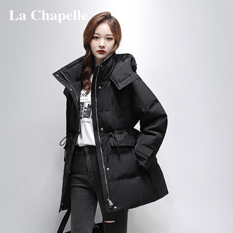 La Chapelle 羽绒服高端收腰显瘦连帽外套