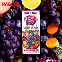 KAGOME 可果美 复合果蔬汁 葡萄味  200ml