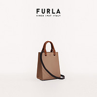 FURLA 芙拉 VARSITY STYLE牛皮迷你女士通勤托特包