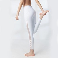 暴走的萝莉极光系列裤夏季提臀紧身裤legging跑步瑜伽裤 LLCK22204 亮白色 XS