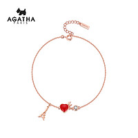 AGATHA 瑷嘉莎巴黎之心手链甜美爱心铁塔新潮手链