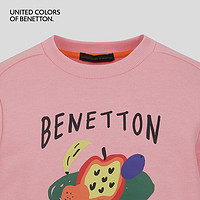 BENETTON 贝纳通 2023儿童卫衣女印花休闲童装上衣