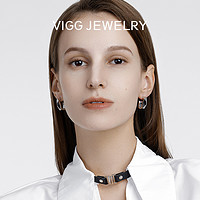 VIGG JEWELRY VIGG几何耳钉女小众设计感高级耳环2023年新款潮冷性风银耳针耳饰