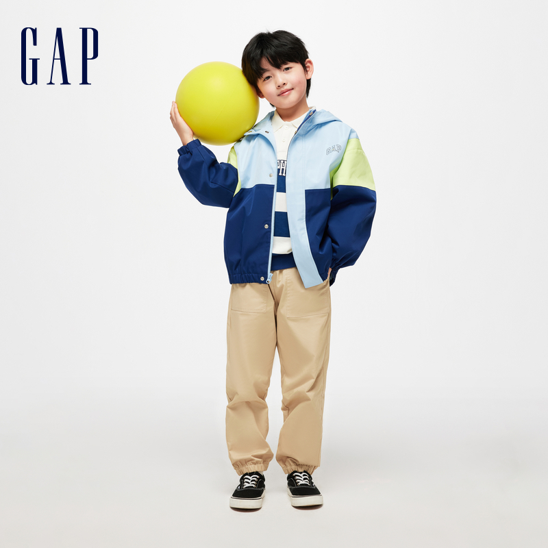 Gap 盖璞 儿童拼色连帽夹克890196